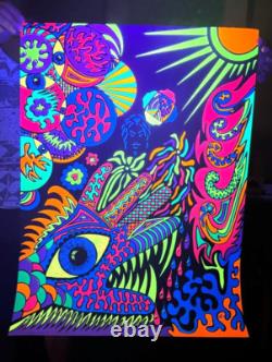 1970's Vagabond Psychedelic Black Light Poster- Great Condition