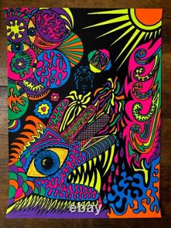 1970's Vagabond Psychedelic Black Light Poster- Great Condition