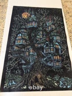 1970's Very Rare Tree House Blacklight poster, Wester Grapgics, Vintage-Original