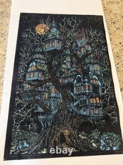 1970's Very Rare Tree House Blacklight poster, Wester Grapgics, Vintage-Original