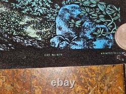 1970's Very Rare Tree House Blacklight poster, Wester Grapgics, Vintage-Original