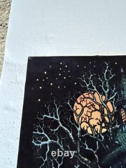1970's Very Rare Tree House Blacklight poster, Wester Grapgics, Vintage-Original