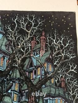 1970's Very Rare Tree House Blacklight poster, Wester Grapgics, Vintage-Original