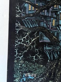 1970's Very Rare Tree House Blacklight poster, Wester Grapgics, Vintage-Original