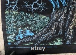 1970's Very Rare Tree House Blacklight poster, Wester Graphics, Vintage-Original