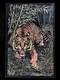 1970's Vintage Jungle Cat Tiger Fuzzy Black Light Poster Western Graphics