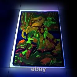 1970s Fantasy blacklight poster Dragon and Saint George Original Owner