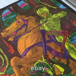 1970s Fantasy blacklight poster Dragon and Saint George Original Owner