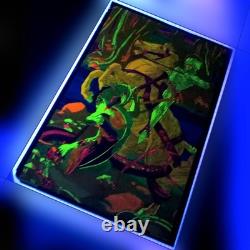 1970s Fantasy blacklight poster Dragon and Saint George Original Owner