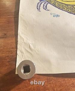 1971 Artko LeRoy Olson psychedelic blacklight headshop poster OWLS 23x35 Turnbow