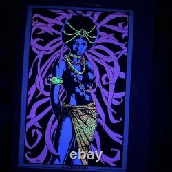 1971 BLACK MAGIC WOMAN Vintage Blacklight Poster Star City 34.75x23 Psychedelic