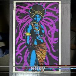 1971 BLACK MAGIC WOMAN Vintage Blacklight Poster Star City 34.75x23 Psychedelic
