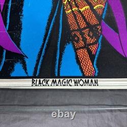 1971 BLACK MAGIC WOMAN Vintage Blacklight Poster Star City 34.75x23 Psychedelic