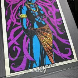 1971 BLACK MAGIC WOMAN Vintage Blacklight Poster Star City 34.75x23 Psychedelic