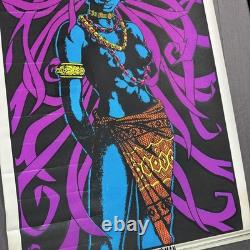 1971 BLACK MAGIC WOMAN Vintage Blacklight Poster Star City 34.75x23 Psychedelic