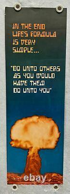 1971 Insanity Blacklight Poster Do Unto Others Atomic Bomb N158 12 x 36