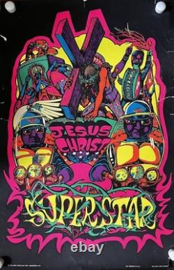1971 Jesus Christ Superstar Blacklight Poster Artco Studios RARE Psychedelic