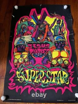 1971 Jesus Christ Superstar Blacklight Poster Artco Studios RARE Psychedelic