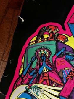 1971 Jesus Christ Superstar Blacklight Poster Artco Studios RARE Psychedelic