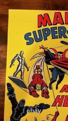 1971 MARVEL SUPER HEROES ARE HERE MARVEL THIRD EYE Black Light Poster