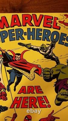 1971 MARVEL SUPER HEROES ARE HERE MARVEL THIRD EYE Black Light Poster