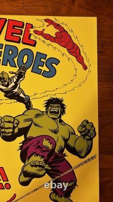 1971 MARVEL SUPER HEROES ARE HERE MARVEL THIRD EYE Black Light Poster