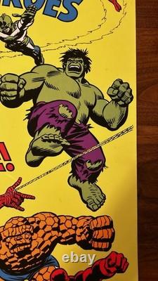 1971 MARVEL SUPER HEROES ARE HERE MARVEL THIRD EYE Black Light Poster