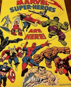 1971 MARVEL SUPER HEROES ARE HERE MARVEL THIRD EYE Black Light Poster