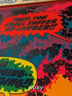 1971 Marvel Silver Surfer Third Eye Black Light Poster I'm Changing