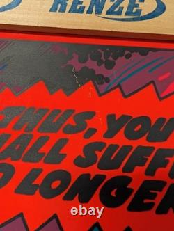 1971 Marvel Silver Surfer Third Eye Black Light Poster I'm Changing