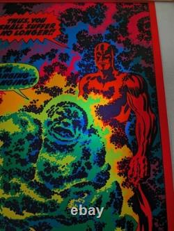 1971 Marvel Silver Surfer Third Eye Black Light Poster I'm Changing