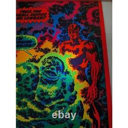 1971 Marvel Silver Surfer Third Eye Black Light Poster I'm Changing