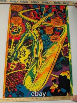 1971 Marvel Silver Surfer Third Eye Black Light Poster I'm Free 4005