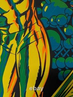 1971 Marvel Silver Surfer Third Eye Black Light Poster I'm Free 4005