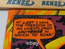1971 Marvel Silver Surfer Third Eye Black Light Poster I'm Free 4005