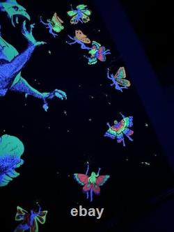 1971 PHANTASY ENCOUNTER Vintage BLACK LIGHT POSTER RICHARD FRICKMAN DRAGON FAIRY
