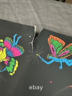 1971 PHANTASY ENCOUNTER Vintage BLACK LIGHT POSTER RICHARD FRICKMAN DRAGON FAIRY