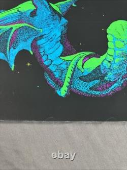 1971 PHANTASY ENCOUNTER Vintage BLACK LIGHT POSTER RICHARD FRICKMAN DRAGON FAIRY