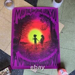 1971 PURPLE SUNSHINE Blacklight Poster 21x27 McCULLY San Diego RR-P65 VP / B4B