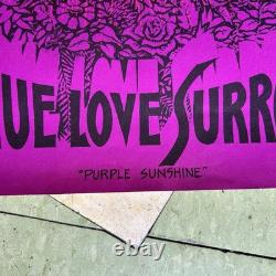 1971 PURPLE SUNSHINE Blacklight Poster 21x27 McCULLY San Diego RR-P65 VP / B4B