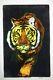 1972 Animal Jungle Cat Blacklight Poster Tiger Rare Vintage Flocked Aa Sales