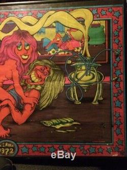 1972 E-z Rider X Rated Vintage Blacklight Poster Rare Popeye Adult Pentagon