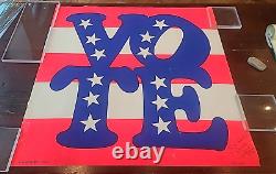 1972 Nova Posters VOTE Dayglo Signed Artist Carlos Swirski Robert Indiana