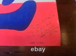 1972 Nova Posters VOTE Dayglo Signed Artist Carlos Swirski Robert Indiana