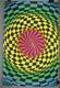 1972 Op Art Psychedelic Poster Blacklight John Brewer Time Cycle Third Eye Incny