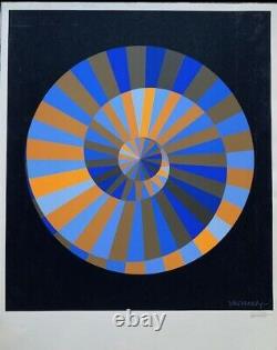 1972 Olympic SPIRALE (ed 2) Otl Aicher 39X30.5 ORIGINAL plate signed Vasarely