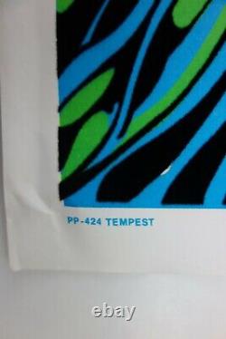 1972 Sailboat Ship Blacklight Poster Tempest Rare Vintage Flocked Aa Sales