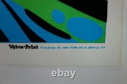 1972 Sailboat Ship Blacklight Poster Tempest Rare Vintage Flocked Aa Sales