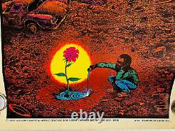 1972 Tomorrow's Garden Blacklight Hippie Civil Rights Poster black power m141