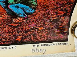 1972 Tomorrow's Garden Blacklight Hippie Civil Rights Poster black power m141